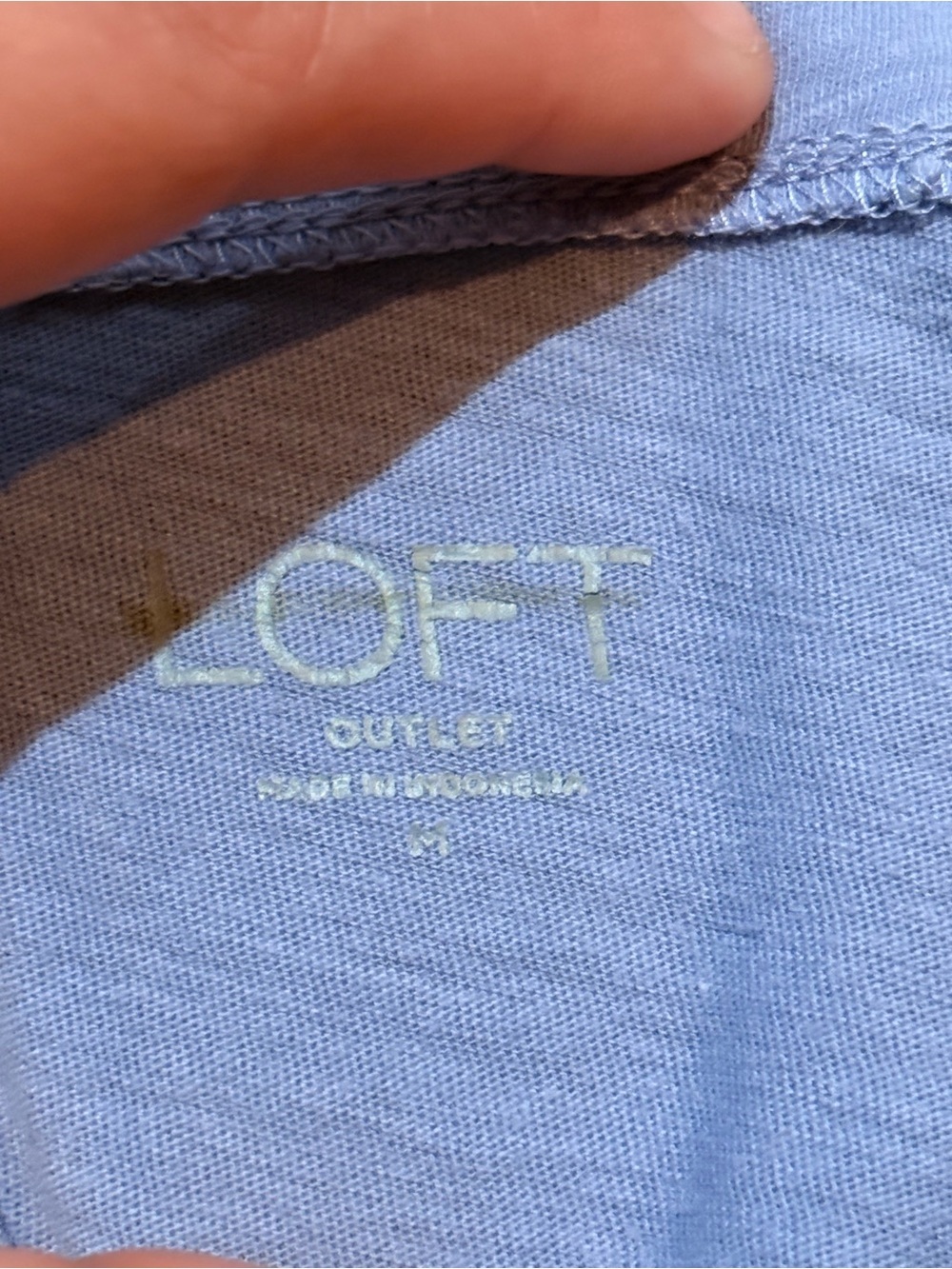 LOFT Outlet Periwinkle 3/4 Sleeve Tunic Top – Medium - Picture 4 of 4